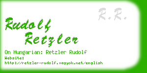 rudolf retzler business card